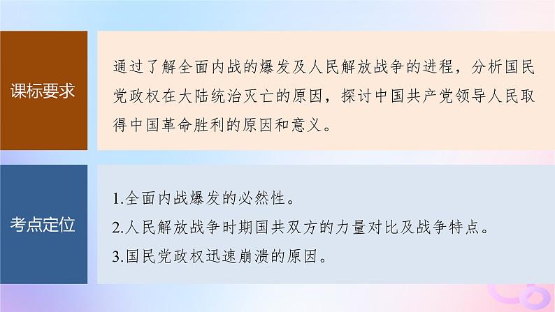 2024届部编高考历史一轮复习第七单元新民主主义革命__中华民族的独立与人民解放第21讲人民解放战争课件03