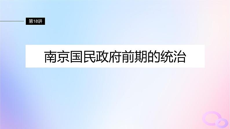 2024届部编高考历史一轮复习第七单元新民主主义革命__中华民族的独立与人民解放第18讲南京国民政府前期的统治课件02