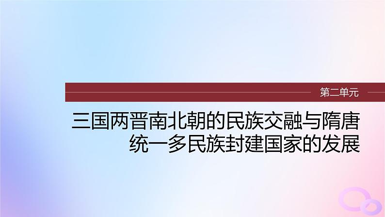 2024届部编高考历史一轮复习第二单元第6讲三国两晋南北朝至隋唐的政治创新课件第1页