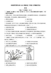 湖南省名校联考联合体2024-2025学年高三上学期入学摸底考试历史试卷（Word版附解析）