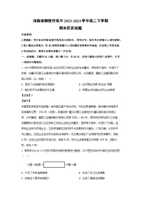 [历史][期末]河南省鹤壁市高中2023-2024学年高二下学期期末试题(解析版)