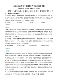 河南省项城市第三高级中学2023-2024学年高二下学期期末历史试题（解析版）