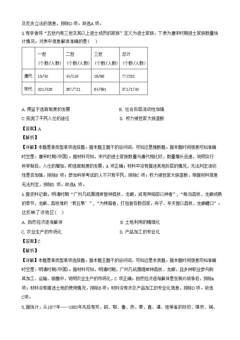 安徽省皖中名校联盟（合肥八中等）2023-2024学年第二学期高二年级期末检测+历史第2页