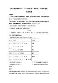 [历史][期末]四川省泸州市2023-2024学年高二下学期7月期末考试试题(解析版)