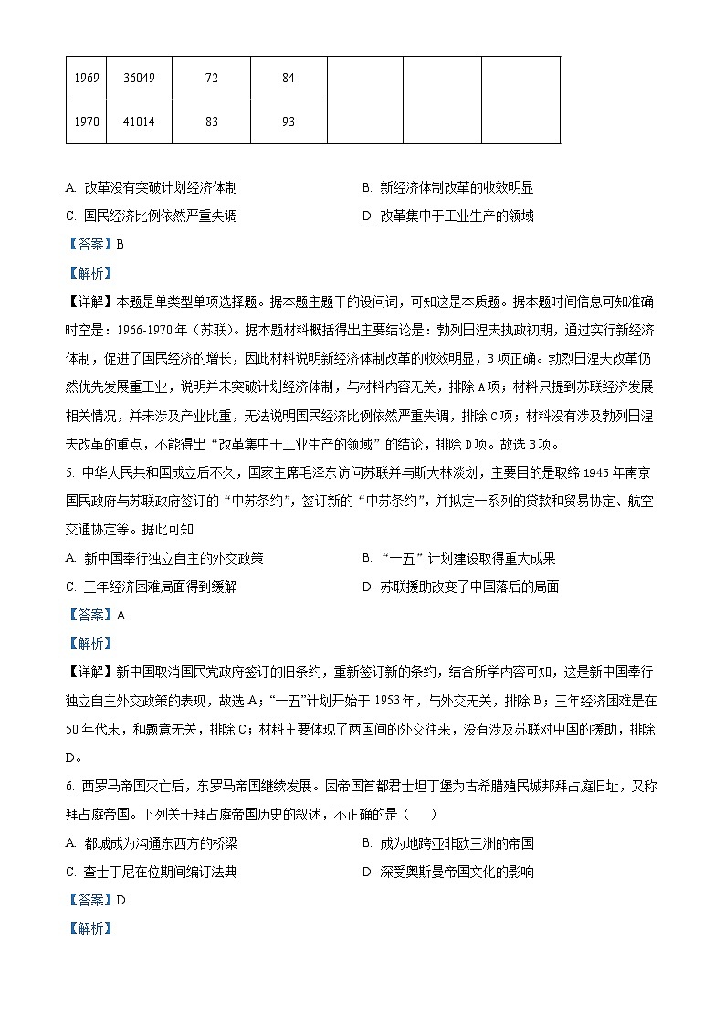 河北省金太阳2023-2024学年高二下学期期末考试历史试题03