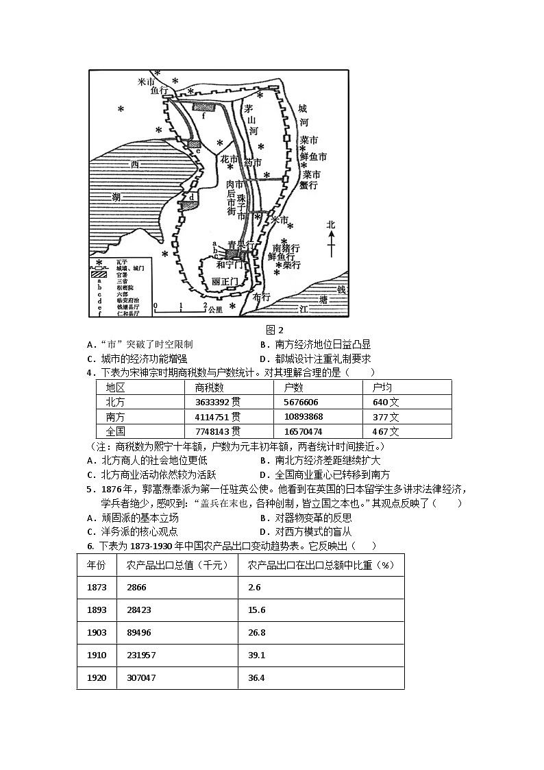 2025届山东省济宁市高三上学期一轮复习高考仿真模拟卷历史试题02