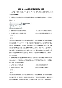 [历史]湖北省2024届高考预测模拟卷试题(解析版)