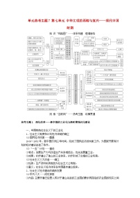 创新版2025版高考历史全程一轮复习单元热考主题7第七单元中华文明的再铸与复兴__现代中国时期练习