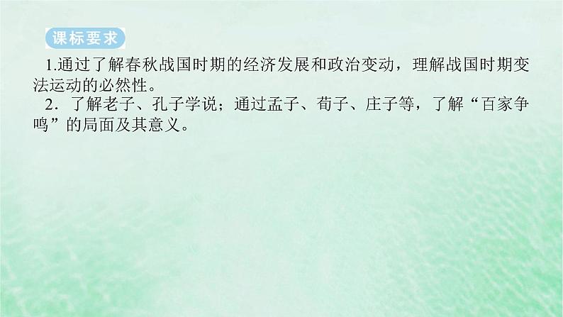 2025版高考历史全程一轮复习版块一中国古代史第一部分中国古代史纲要 课题2诸侯纷争与变法运动课件第2页