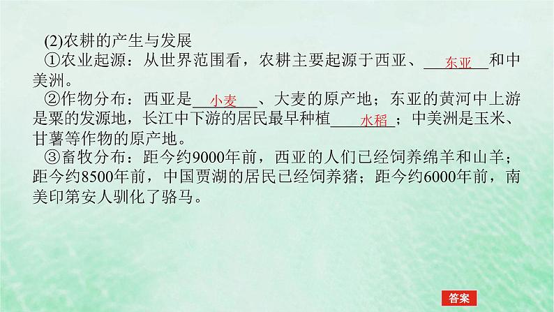 2025版高考历史全程一轮复习版块三世界史 课题50世界食物生产与社会生活课件第6页