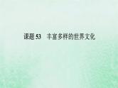 2025版高考历史全程一轮复习版块三世界史 课题53丰富多样的世界文化课件