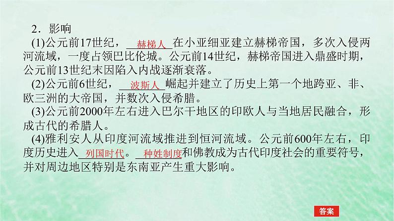 2025版高考历史全程一轮复习版块三世界史 课题54人口迁徙文化交融与认同课件第6页