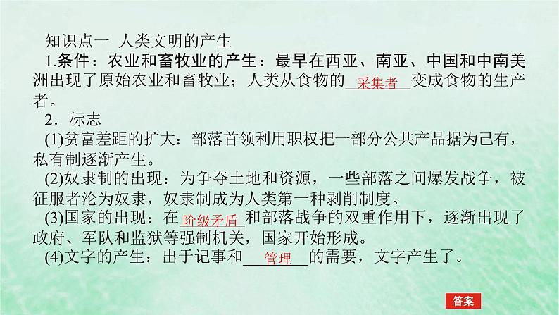 2025版高考历史全程一轮复习版块三世界史第一部分世界史纲要 课题32古代文明的产生与发展课件05