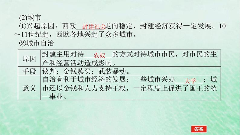 2025版高考历史全程一轮复习版块三世界史第一部分世界史纲要 课题33中古时期的世界课件第7页