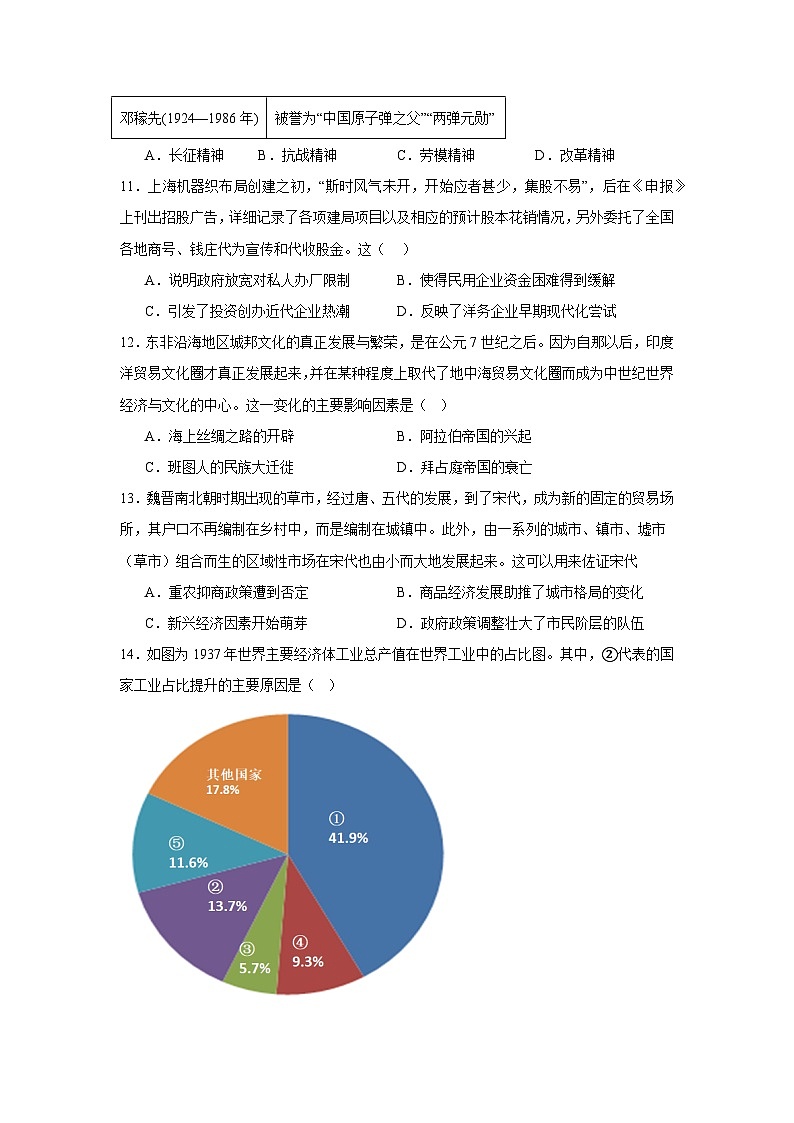 福州格致中学2023-2024学年第二学期期末考试_1409816056259072_857第3页