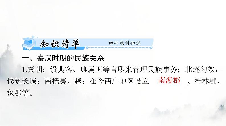 高考历史一轮复习选择性必修1第四单元第十一课中国古代的民族关系与对外交往课件03