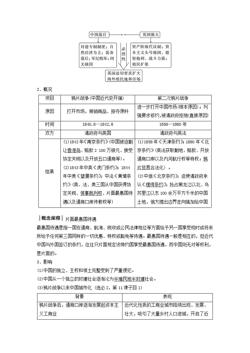 浙江专用新教材2024届高考历史一轮复习教案第二部分近代中国第六单元第16讲两次鸦片战争与列强侵略的加剧02