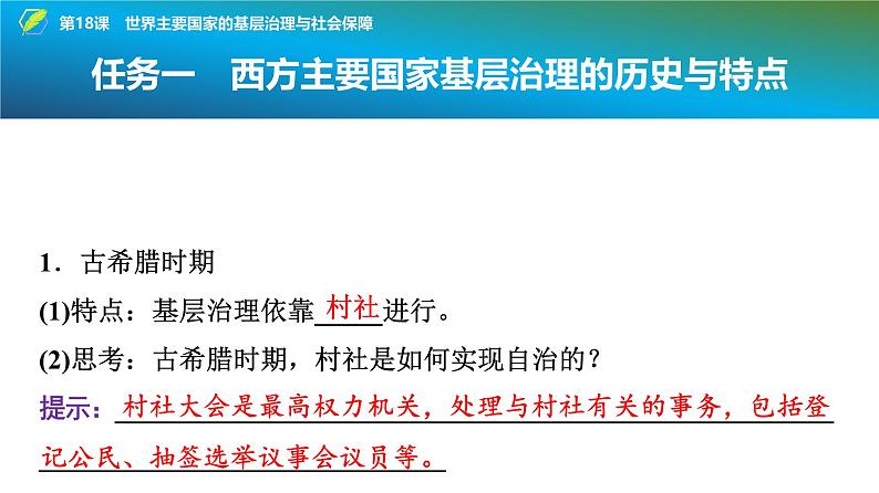 第18课 世界主要国家的基层治理与社会保障 课件--2025届高三历史统编版（2019）选择性必修1一轮复习04