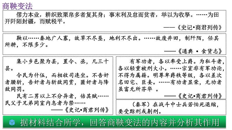 统编版高中历史选择性必修1国家制度与社会治理 第4课 《中国历代变法和改革》课件06