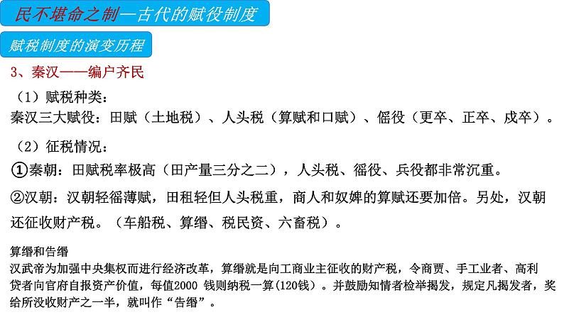 统编版高中历史选择性必修1国家制度与社会治理 第16课《中国赋税制度的演变》课件08