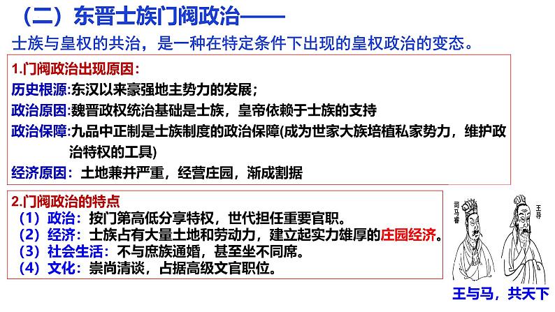 第二单元魏晋时期 课件  --2025届高三统编版2019必修中外历史纲要上册一轮复习第7页