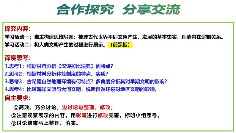 古代文明的产生与发展 复习课件--2024届高三历史统编版（2019）必修中外历史纲要下一轮复习第5页