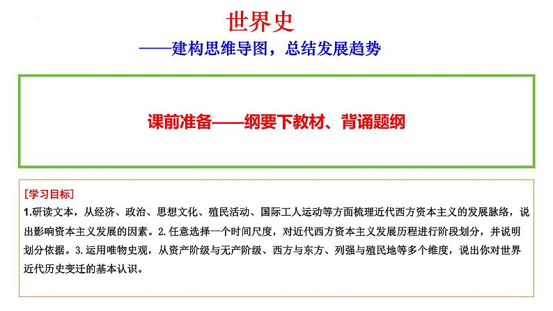 世界史 复习课件--2024届高三历史统编版（2019）必修中外历史纲要下一轮复习第1页