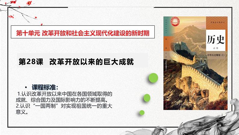 第28课 改革开放以来的巨大成就（精美课件）-2024-2025学年高一历史同步高效教学课件（中外历史纲要上）第2页