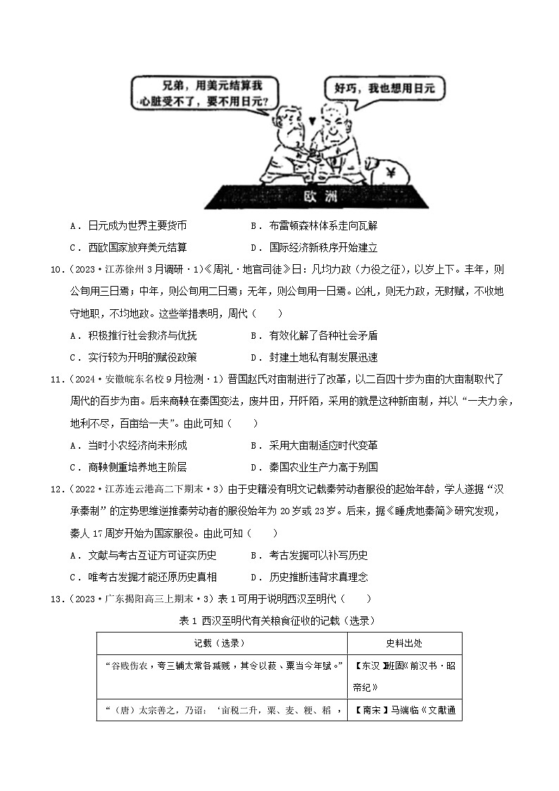 【新课标】第5单元《货币与赋税制度》单元解读课件+单元整合课件+知识清单+专题+单元测试03