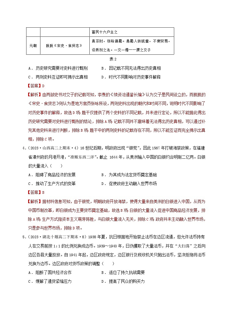 【新课标】第5单元《货币与赋税制度》单元解读课件+单元整合课件+知识清单+专题+单元测试02