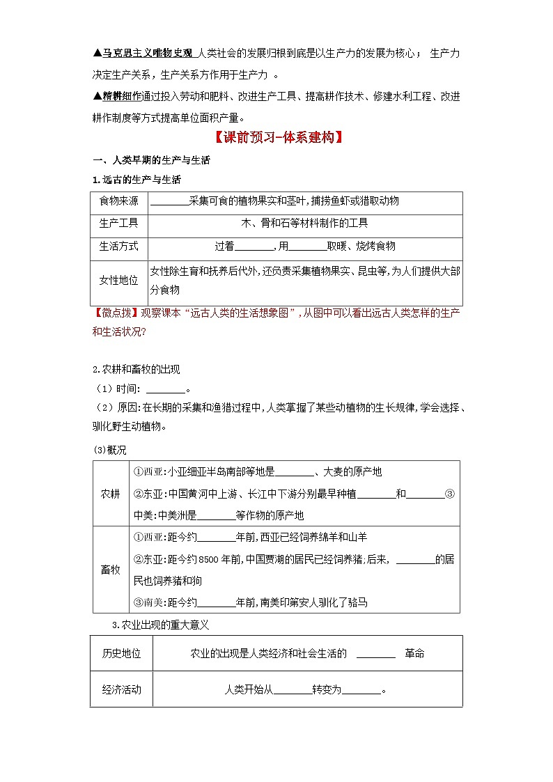 【新课标】1《从食物采集到食物生产》导学案第2页