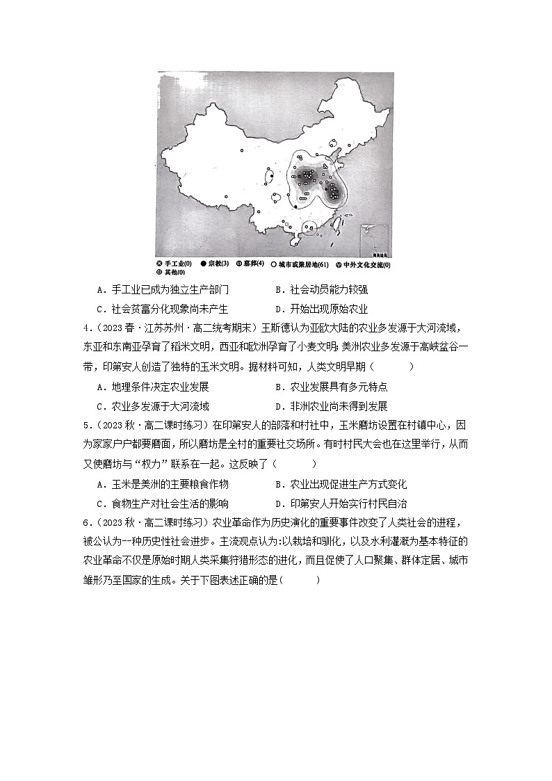 【新课标】1《从食物采集到食物生产》（分层作业）（原卷版）第2页