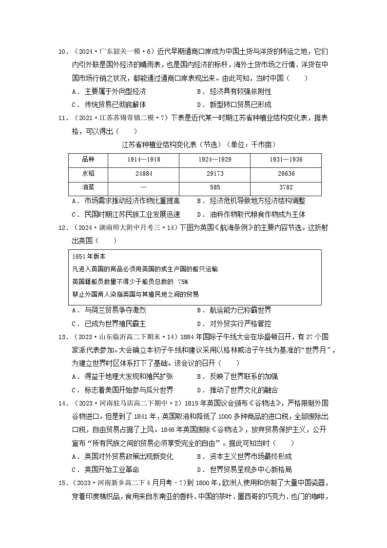 【新课标】第3单元《商业贸易与日常生活》单元解读课件+单元整合课件+知识清单+题型攻略+单元测试03