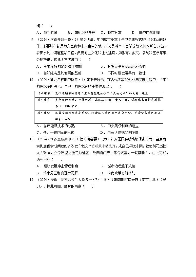 【新课标】第4单元《村落、城镇与居住环境》单元解读课件+单元整合课件+知识清单+题型攻略+单元测试03