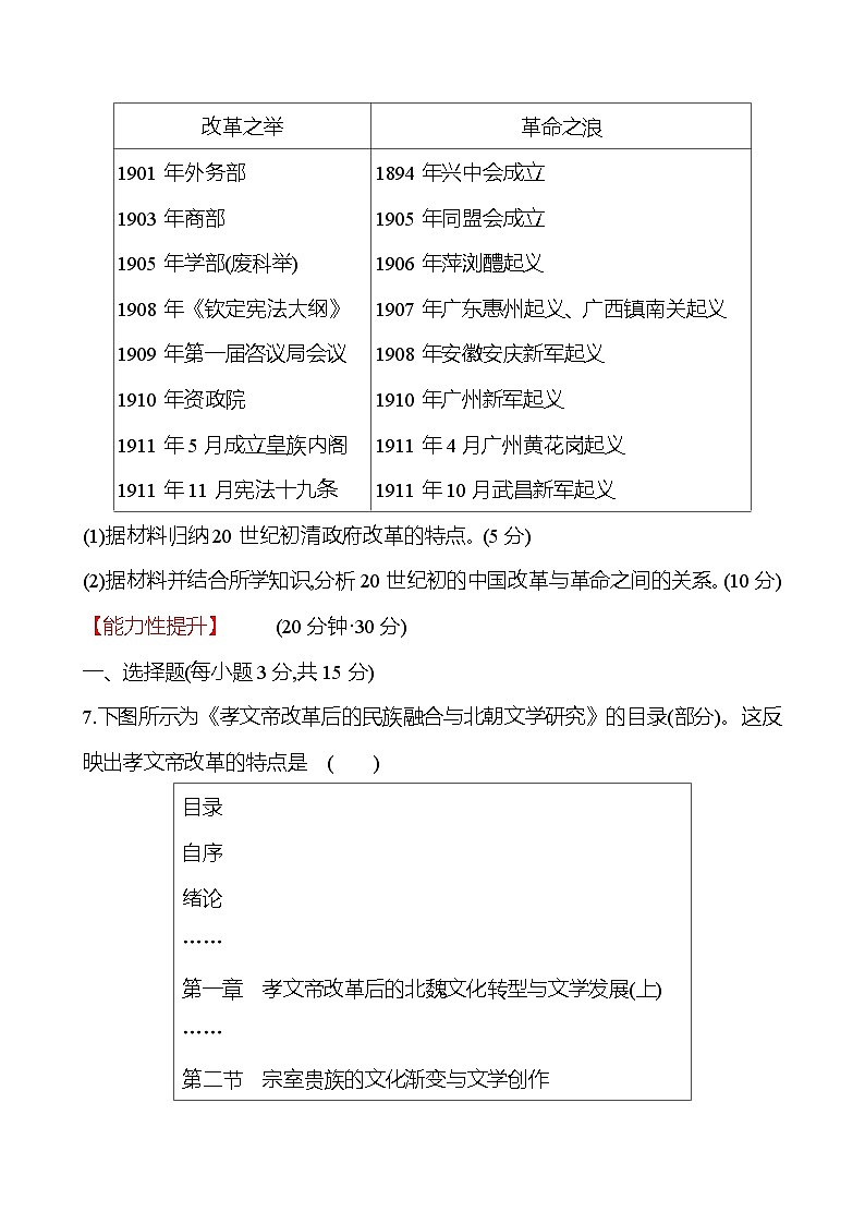 四　中国历代变法和改革 - 学生版第3页