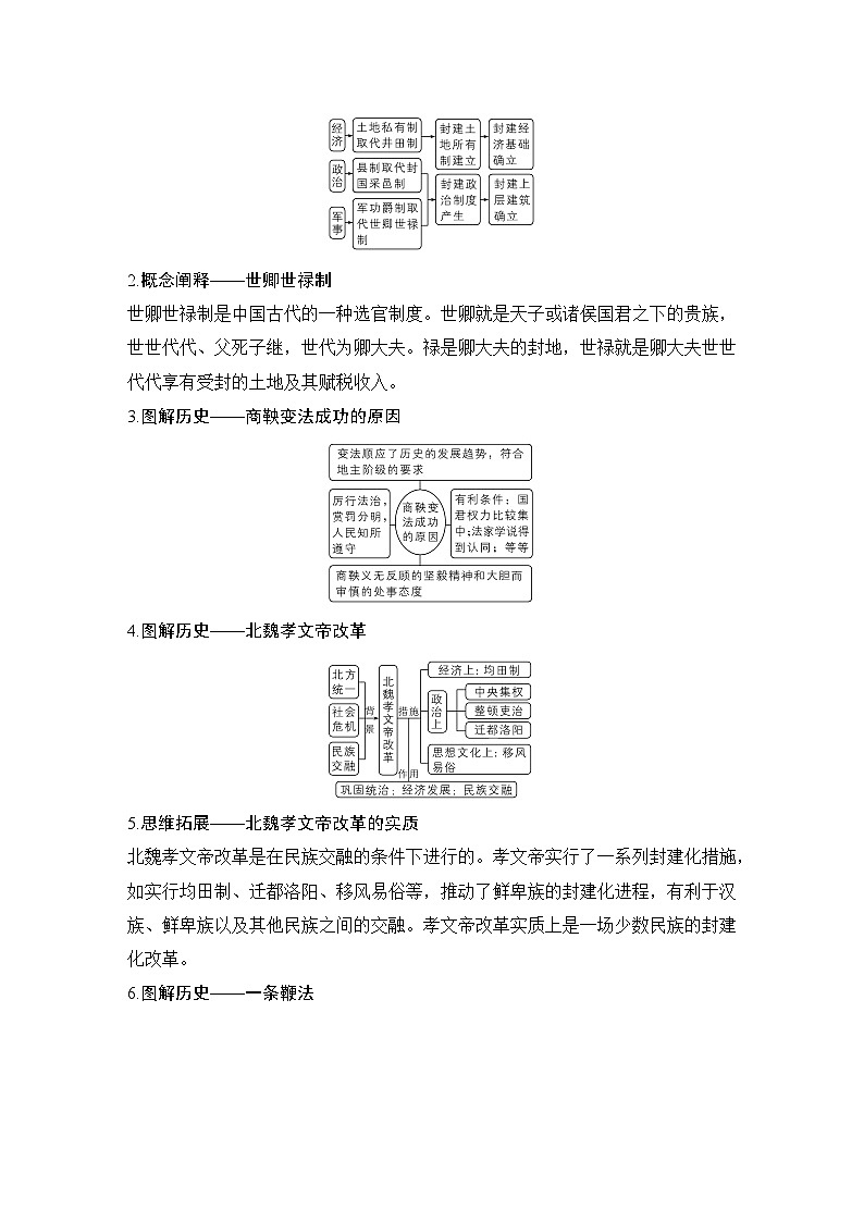 第4课　中国历代变法和改革  任务式学案（含解析）  2024-2025学年高二历史部编版（2019）选择性必修第一册第3页