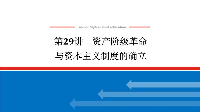 2025届高中历史创新版全程复习课件29资产阶级革命与资本主义制度的确立01