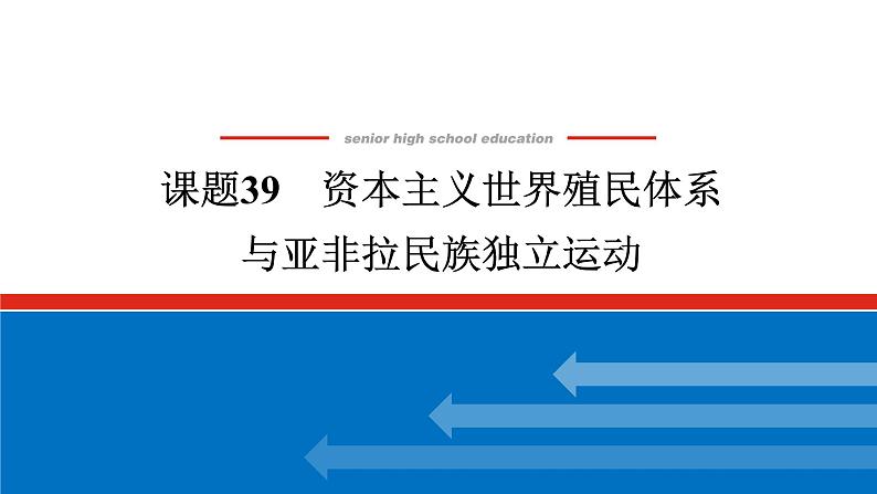 2025届高中历史全程复习构想课件课题39资本主义世界殖民体系与亚非拉民族独立运动01