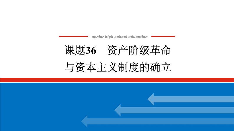 2025届高中历史全程复习构想课件课题36资产阶级革命与资本主义制度的确立01