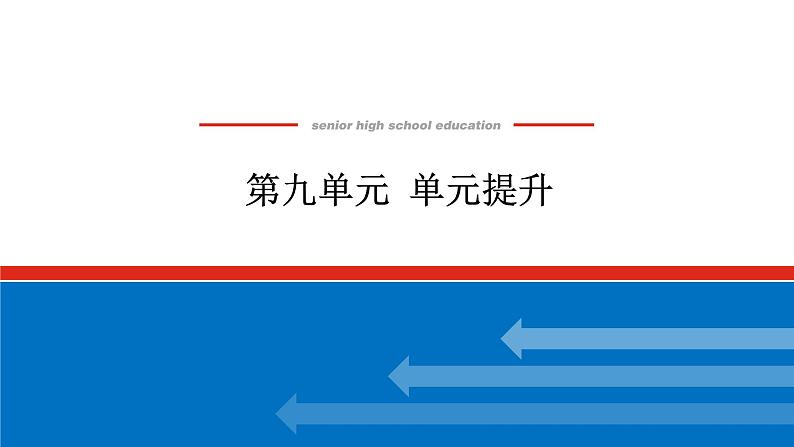 2025届高中历史全程复习构想课件第九单元单元提升中华人民共和国成立和社会主义现代化建设的新时期新时代01