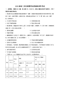 山东省菏泽市成武县伯乐高级中学2024-2025学年高二上学期开学考试历史试题（原卷版+解析版）