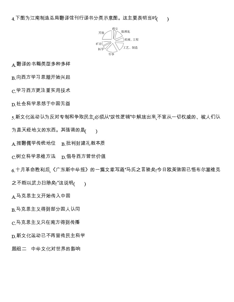 高中历史人教统编版（2019）选择性必修3同步练习：第2课　中华文化的世界意义02