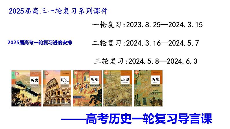 导言课 课件 --2025届高三统编版2019必修中外历史纲要上册一轮复习01