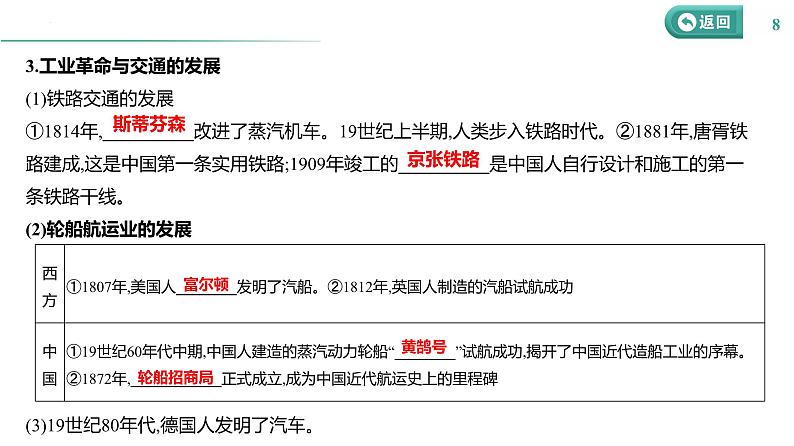 课时41 交通与社会变迁 课件--2025届高三历史统编版（2019）选择性必修2一轮复习第8页