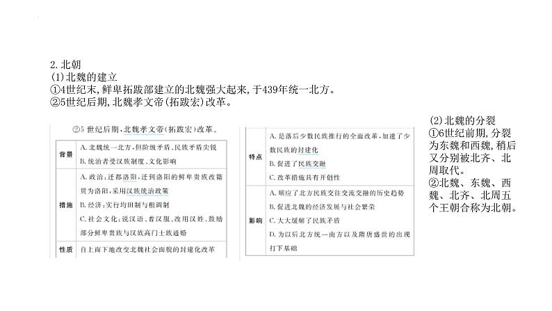 专题2 三国两晋南北朝的民族交融与隋唐统一多民族封建国家的发展 课件--2025届高三统编版（2019）必修中外历史纲要上一轮复习第7页