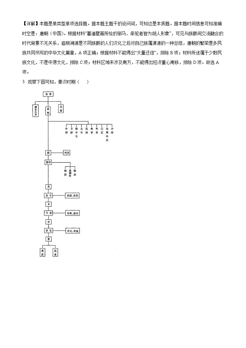 浙江省志成联盟2024-2025学年高三上学期7月基础摸底考试历史试卷（Word版附解析）02
