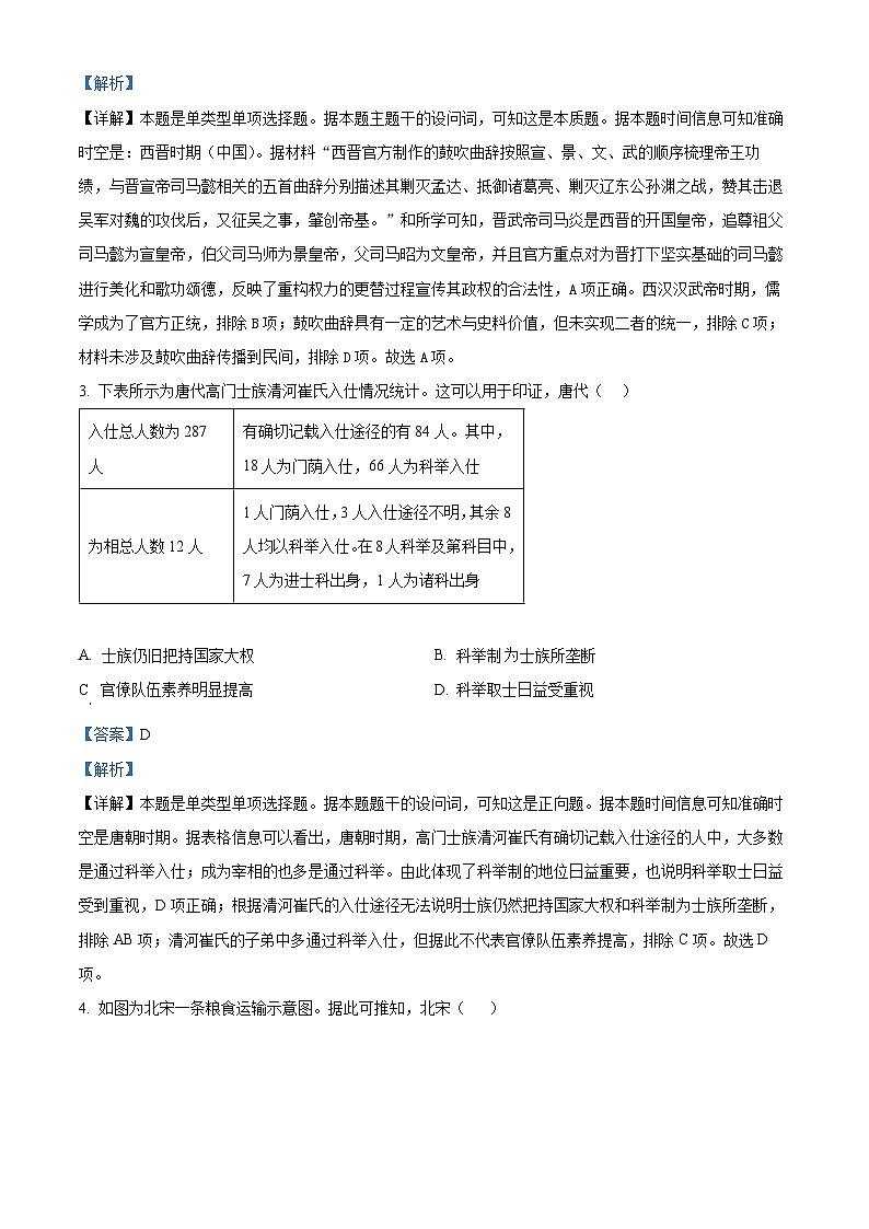 东三省（黑吉辽）2025届高三上学期开学考试模拟历史试卷02