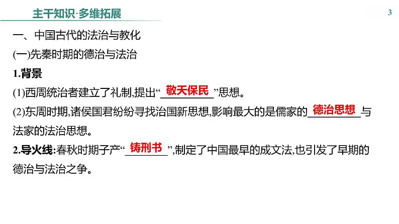 课时33　法律与教化课件---2025届高考历史统编版选择性必修1一轮复习03