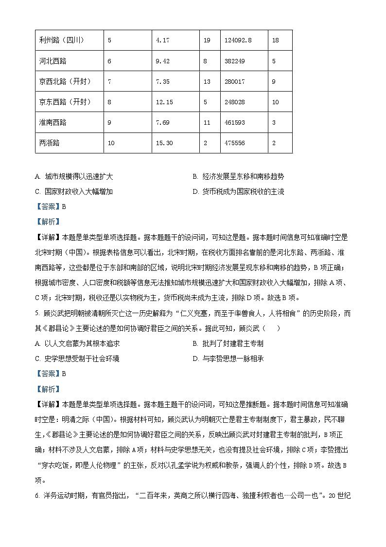 江西省三新协同体联考2024-2025学年高三上学期开学考试历史试题（解析版）03