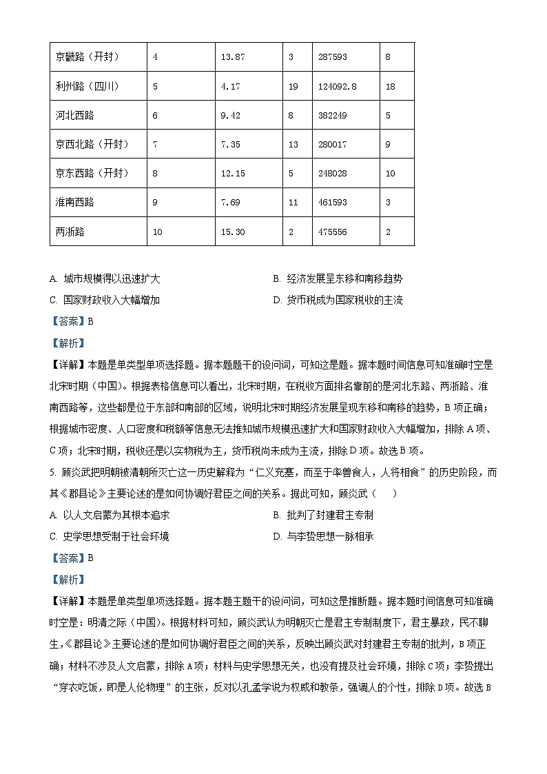 河南省开封五县2024-2025学年高三上学期开学联考历史试题（解析版）第3页